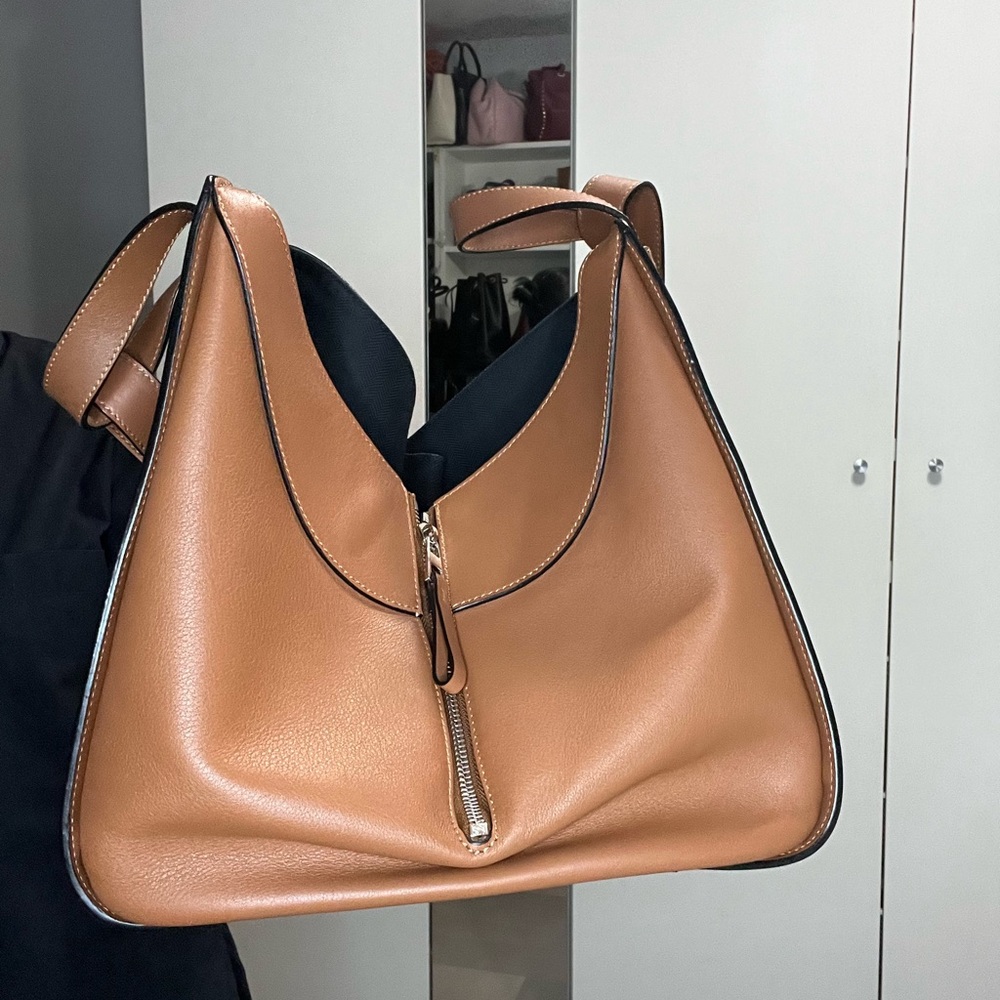 Loewe Tan Leather Hobo Bag